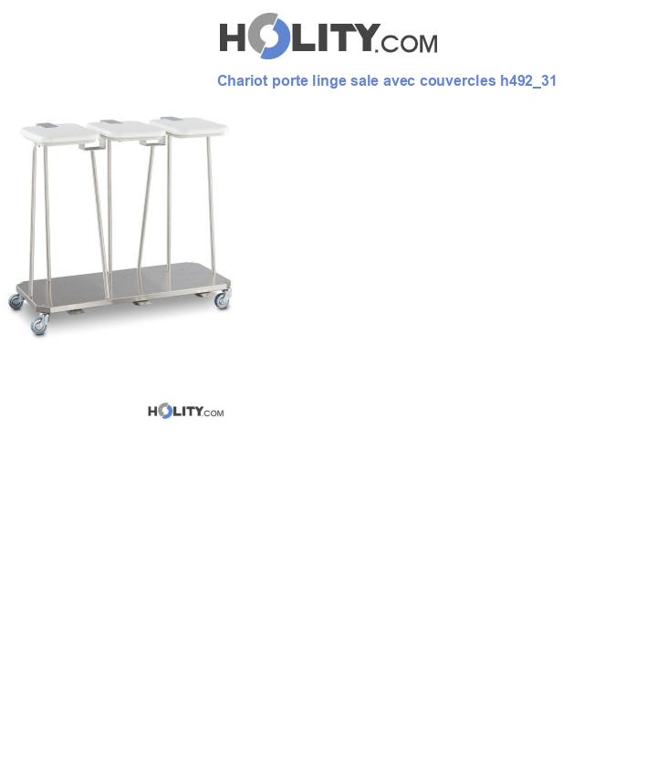 Chariot porte linge sale avec couvercles h492_31