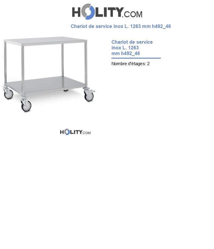 Chariot de service inox L. 1263 mm h492_46