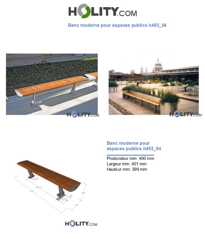 Banc moderne pour espaces publics h493_04