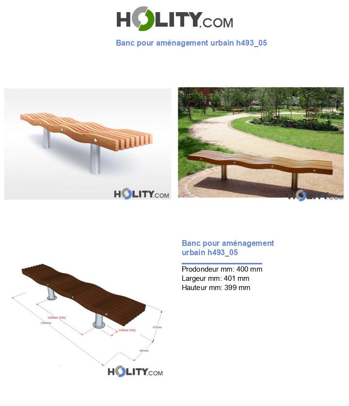 Banc pour aménagement urbain h493_05