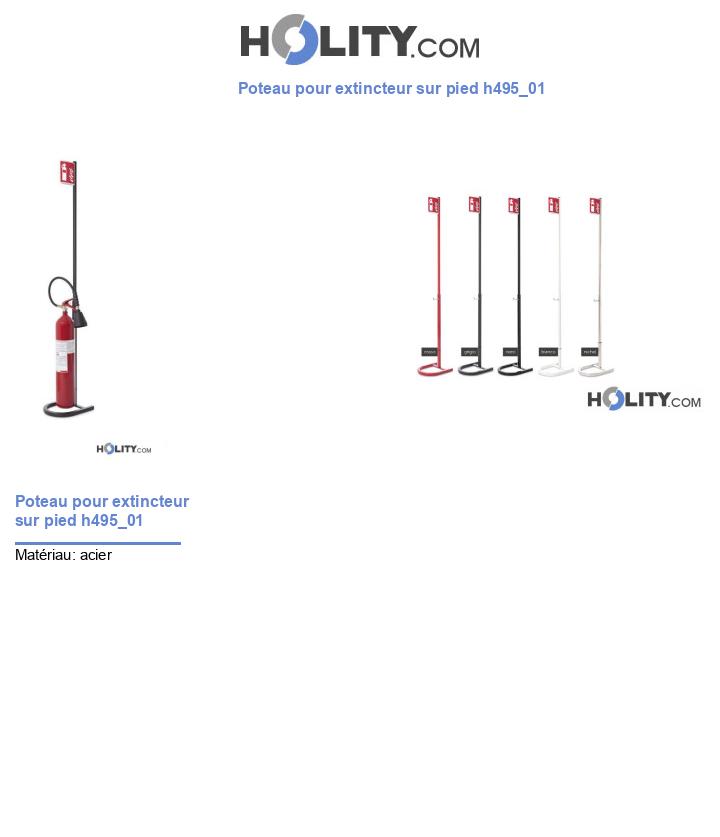 Poteau pour extincteur sur pied h495_01