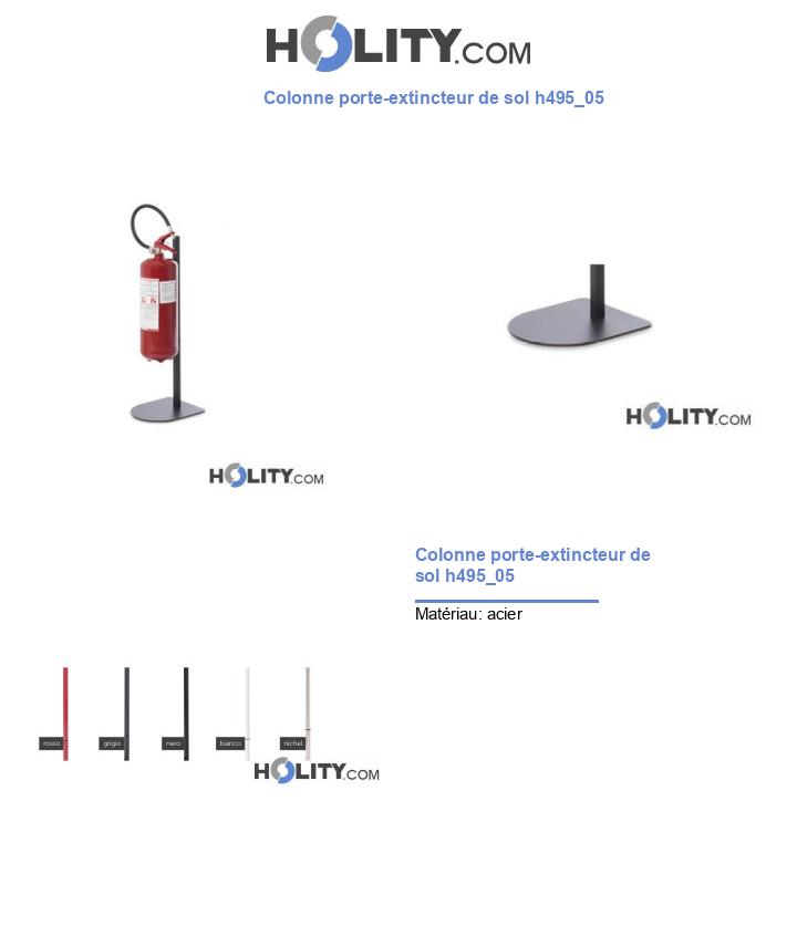 Colonne porte-extincteur de sol h495_05