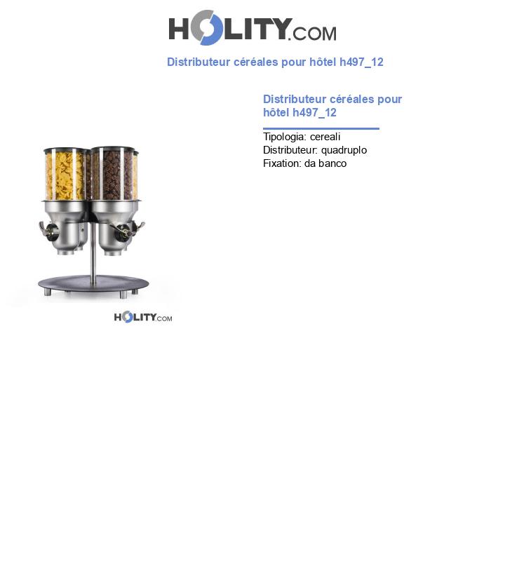Distributeur céréales pour hôtel h497_12