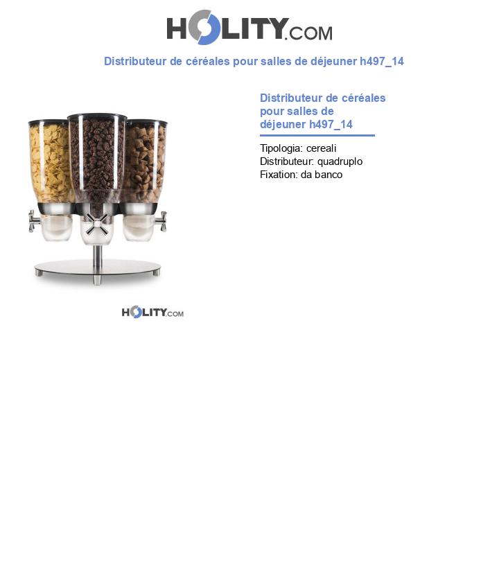 Distributeur de céréales pour salles de déjeuner h497_14