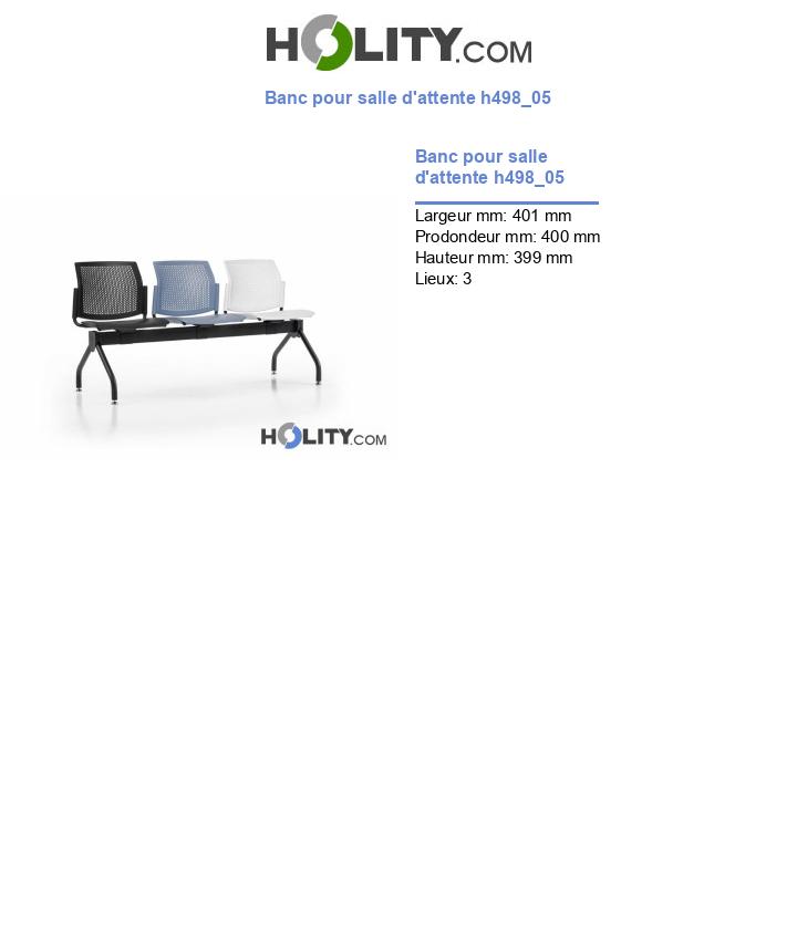 Banc pour salle d'attente h498_05