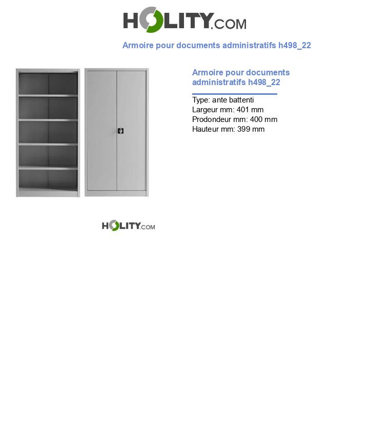 Armoire pour documents administratifs h498_22