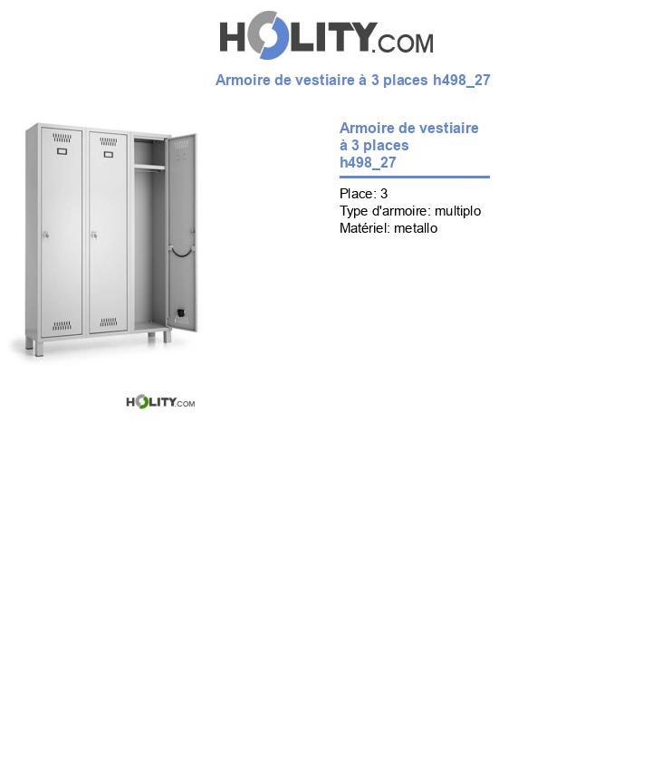 Armoire de vestiaire à 3 places h498_27