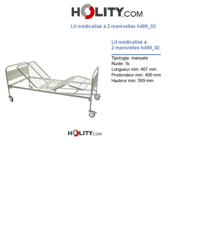 Lit médicalisé à 2 manivelles h499_02
