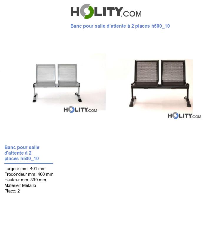 Banc pour salle d'attente à 2 places h500_10