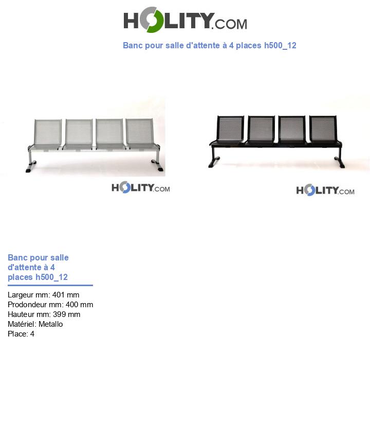 Banc pour salle d'attente à 4 places h500_12