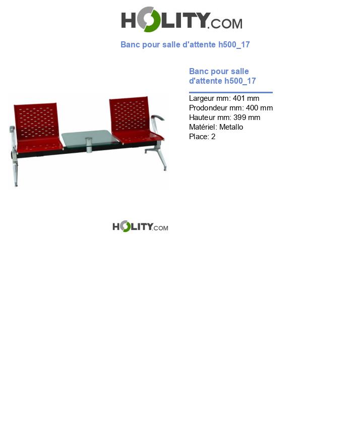 Banc pour salle d'attente h500_17