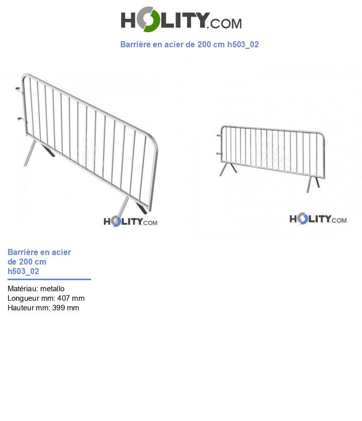 Barrière en acier de 200 cm h503_02