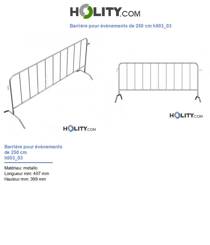 Barrière pour évènements de 250 cm h503_03