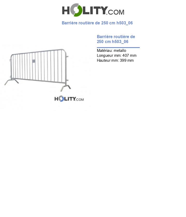 Barrière routière de 250 cm h503_06