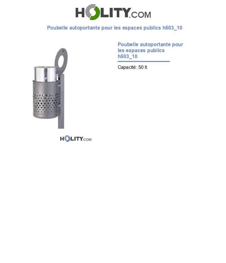 Poubelle autoportante pour les espaces publics h503_10