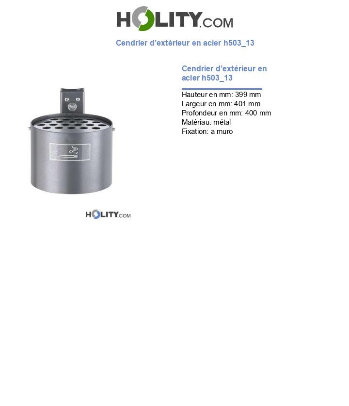 Cendrier d’extérieur en acier h503_13