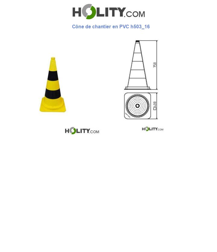Cône de chantier en PVC h503_16