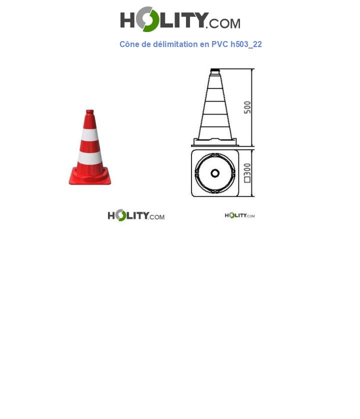 Cône de délimitation en PVC h503_22
