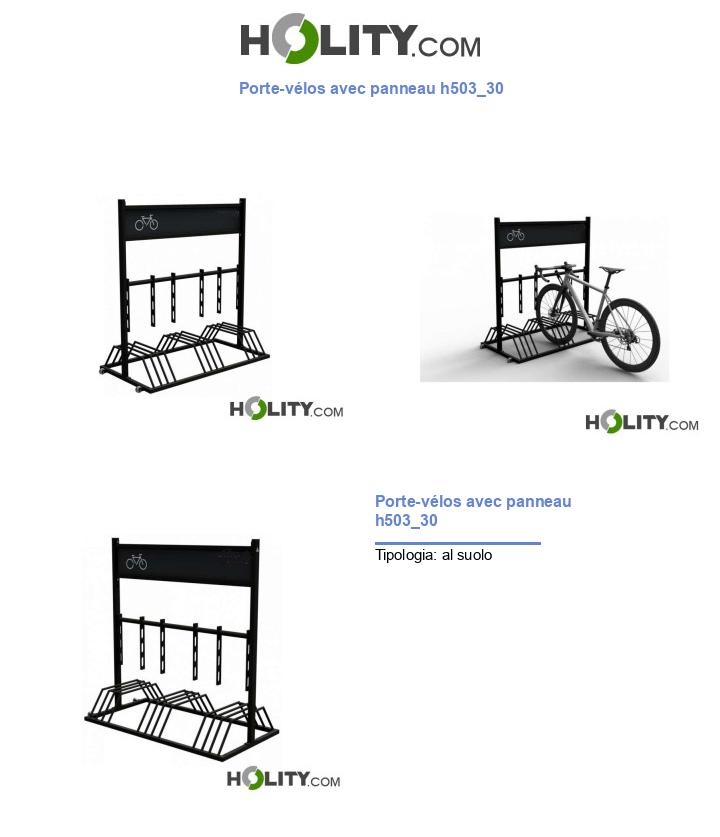 Porte-vélos avec panneau h503_30
