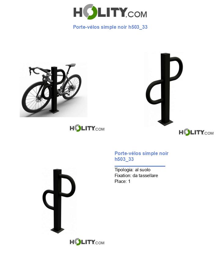 Porte-vélos simple noir h503_33