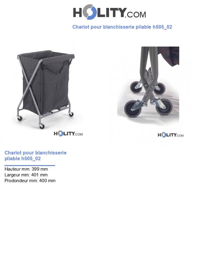 Chariot pour blanchisserie pliable h505_02