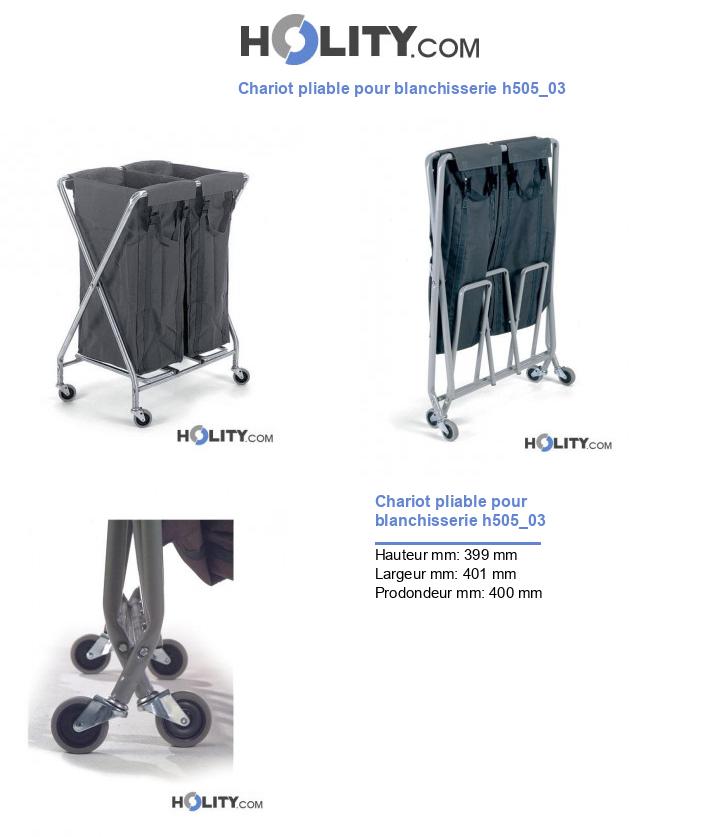 Chariot pliable pour blanchisserie h505_03