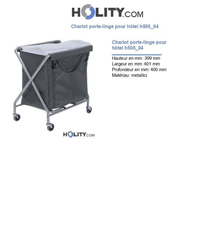 Chariot porte-linge pour hôtel h505_04