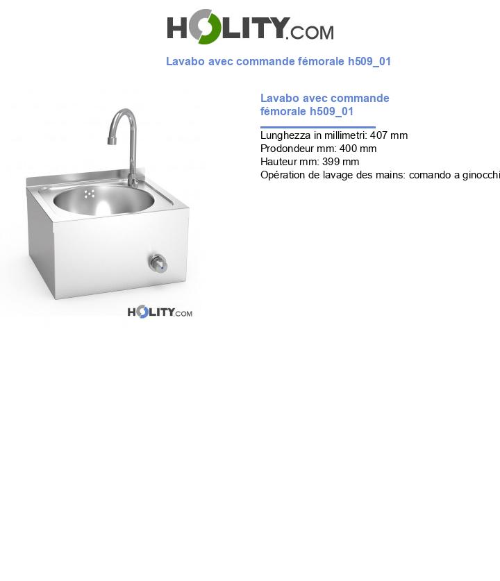 Lavabo avec commande fémorale h509_01