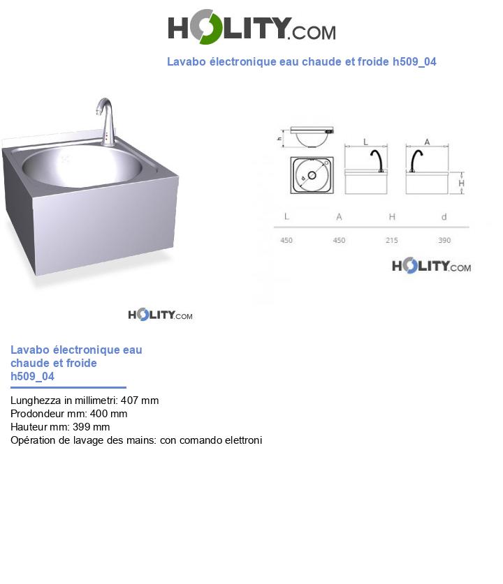Lavabo électronique eau chaude et froide h509_04