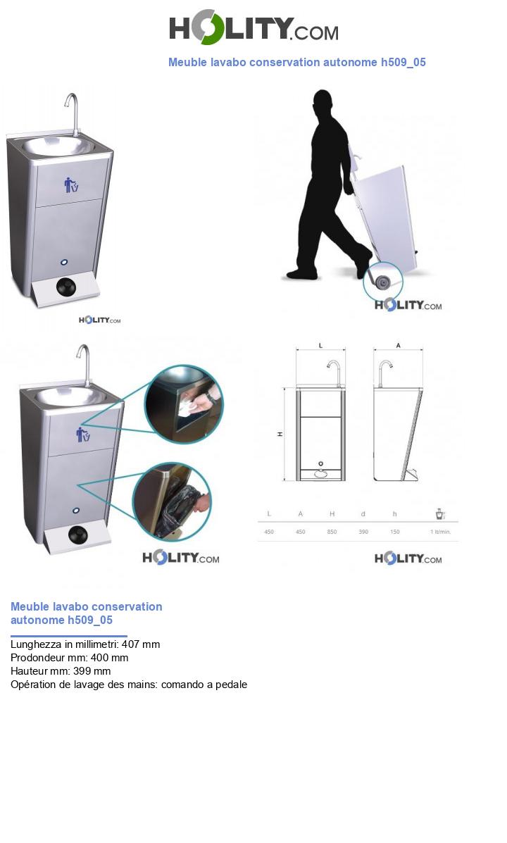 Meuble lavabo conservation autonome h509_05