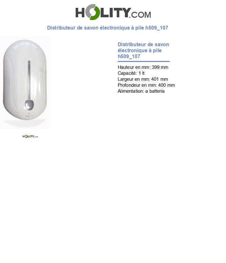 Distributeur de savon électronique à pile h509_107