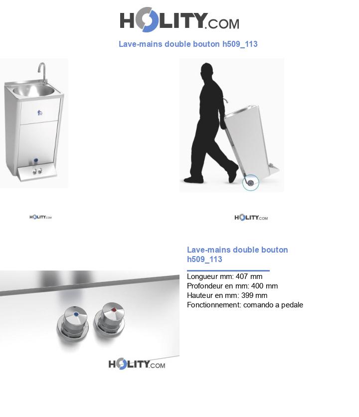 Lave-mains double bouton h509_113