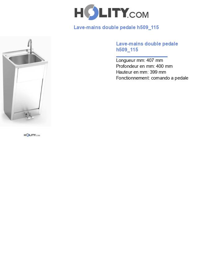Lave-mains double pedale h509_115