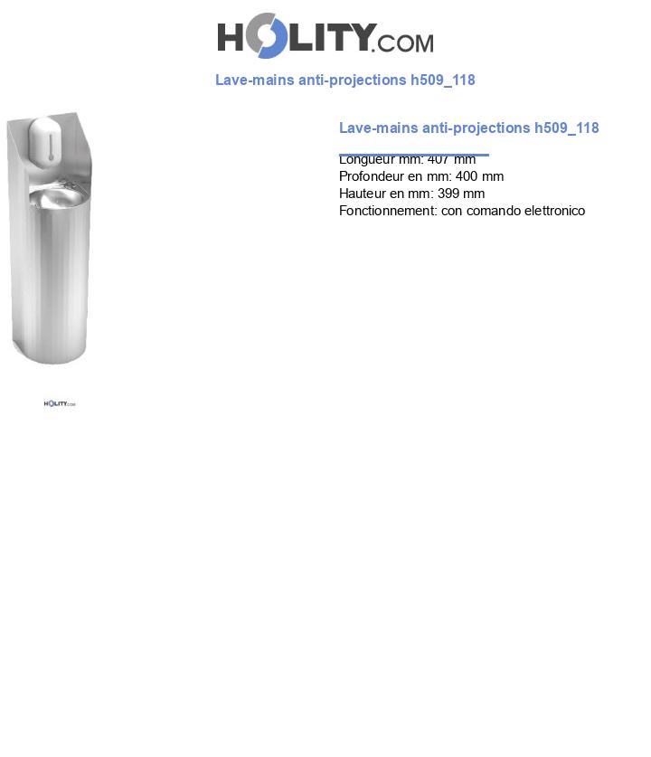 Lave-mains anti-projections h509_118