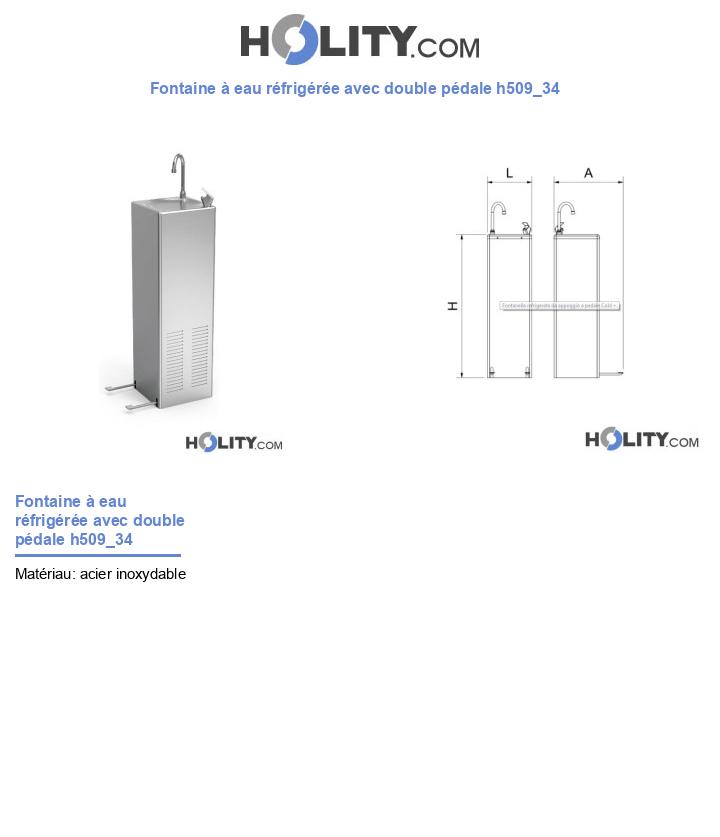 Fontaine à eau réfrigérée avec double pédale h509_34