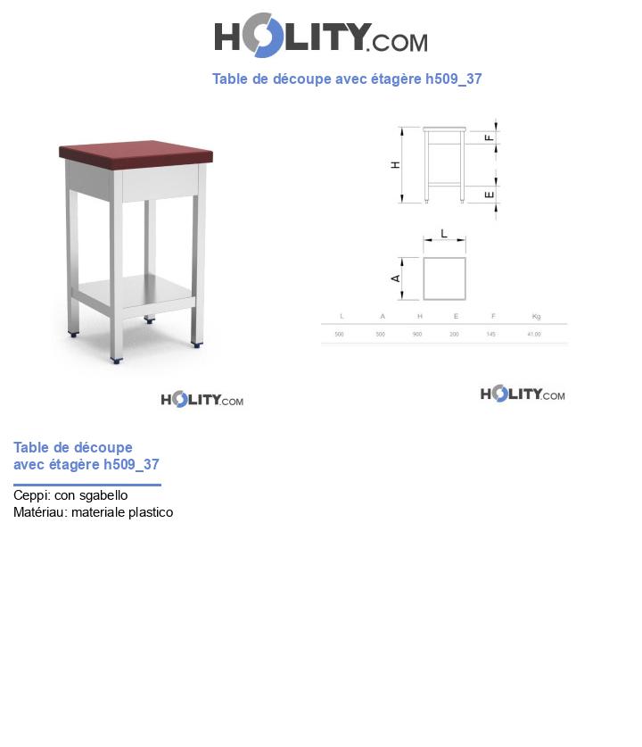 Table de découpe avec étagère h509_37