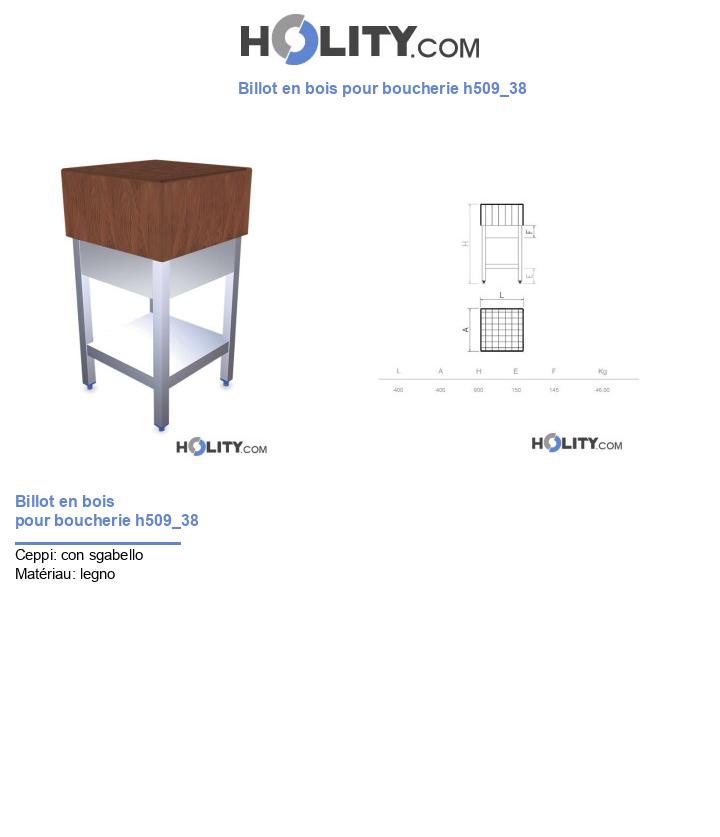 Billot en bois pour boucherie h509_38