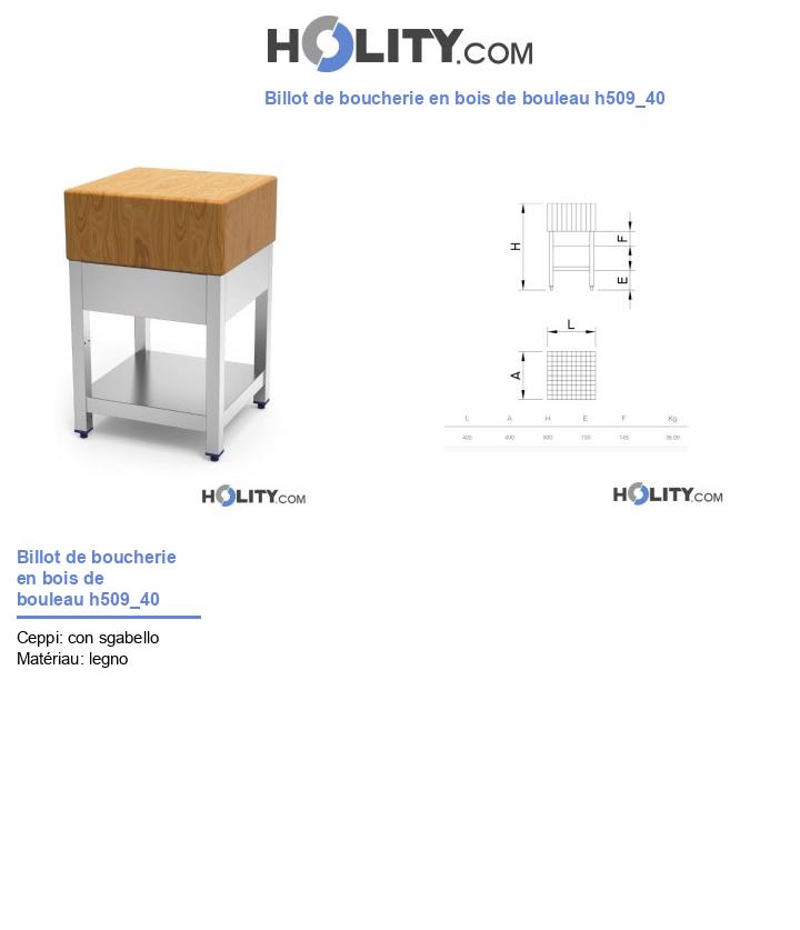 Billot de boucherie en bois de bouleau h509_40