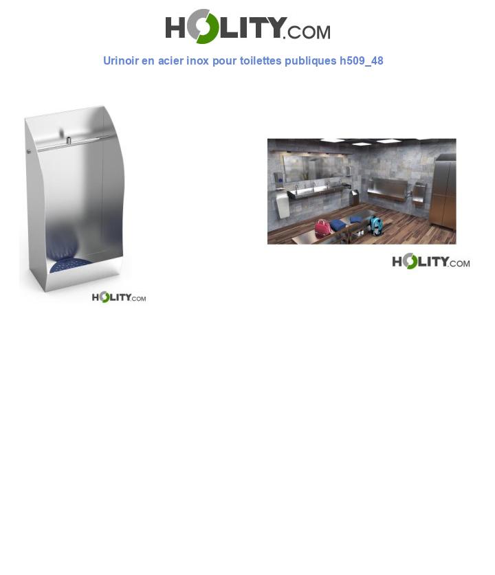 Urinoir en acier inox pour toilettes publiques h509_48