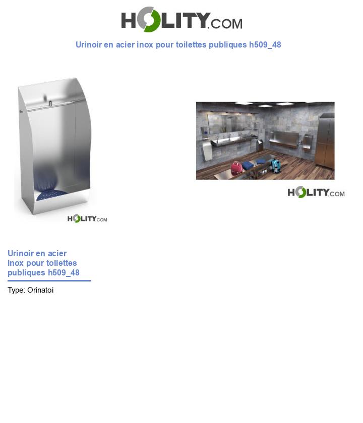 Urinoir en acier inox pour toilettes publiques h509_48