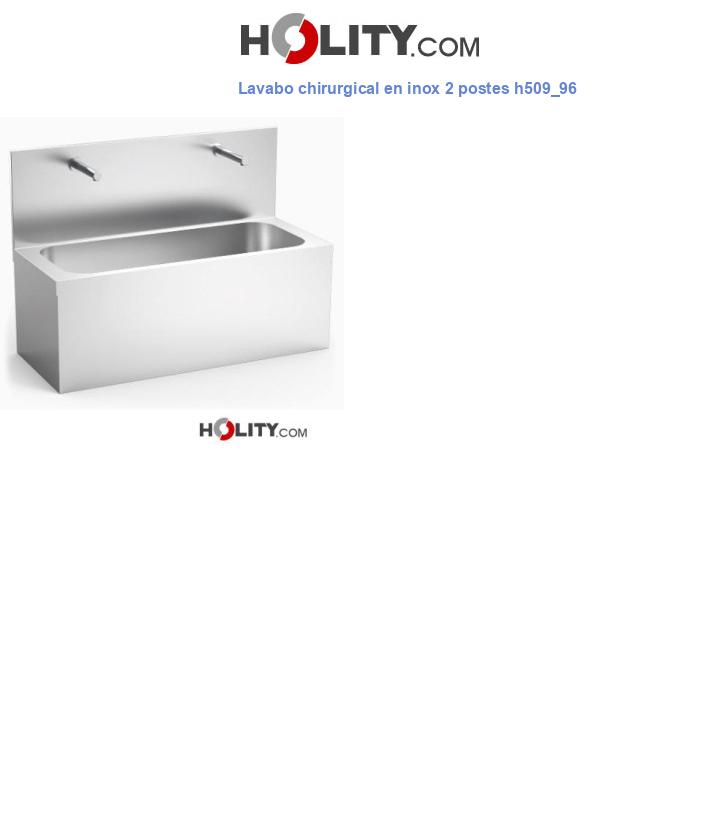 Lavabo chirurgical en inox 2 postes h509_96