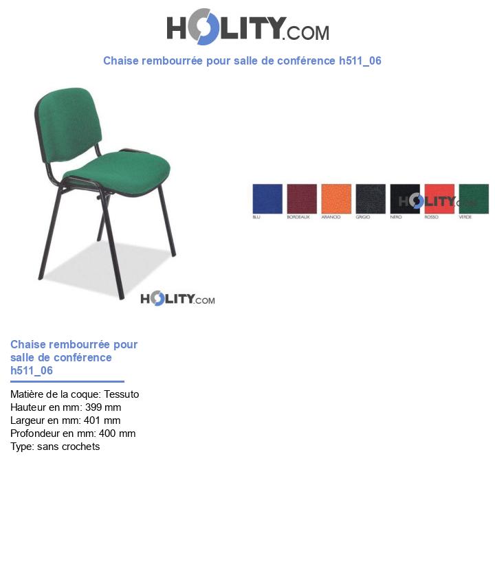 Chaise rembourrée pour salle de conférence h511_06