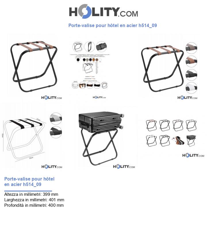 Porte-valise pour hôtel en acier h514_09