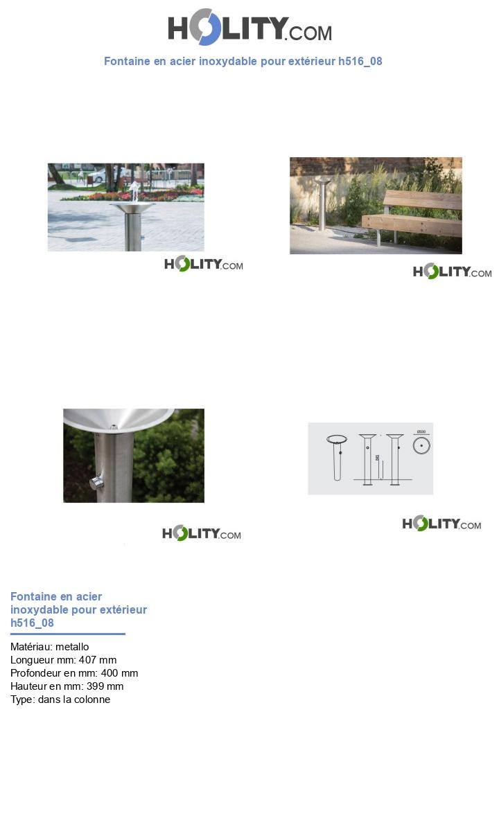 Fontaine en acier inoxydable pour extérieur h516_08