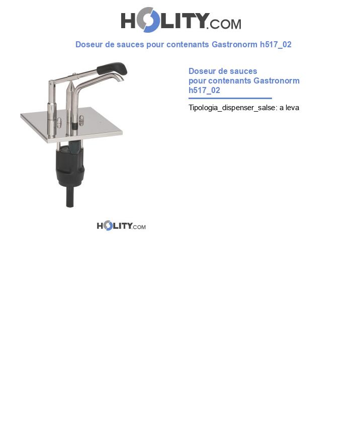 Doseur de sauces pour contenants Gastronorm h517_02