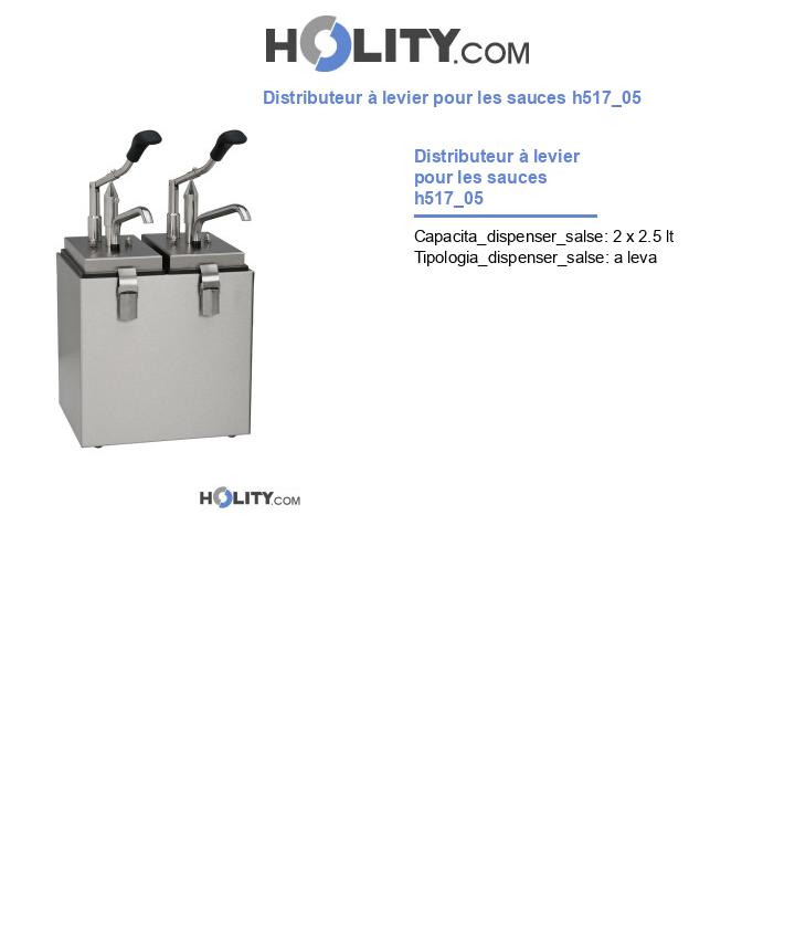 Distributeur à levier pour les sauces h517_05