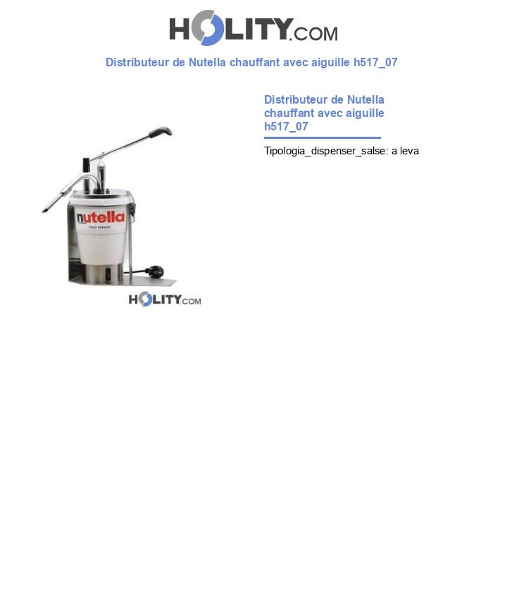 Distributeur de Nutella chauffant avec aiguille h517_07
