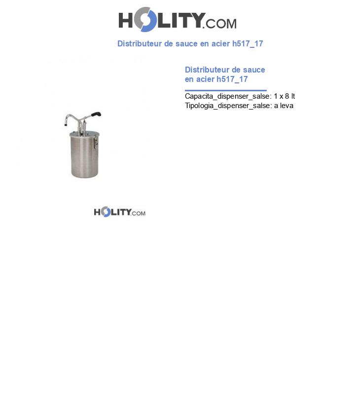 Distributeur de sauce en acier h517_17
