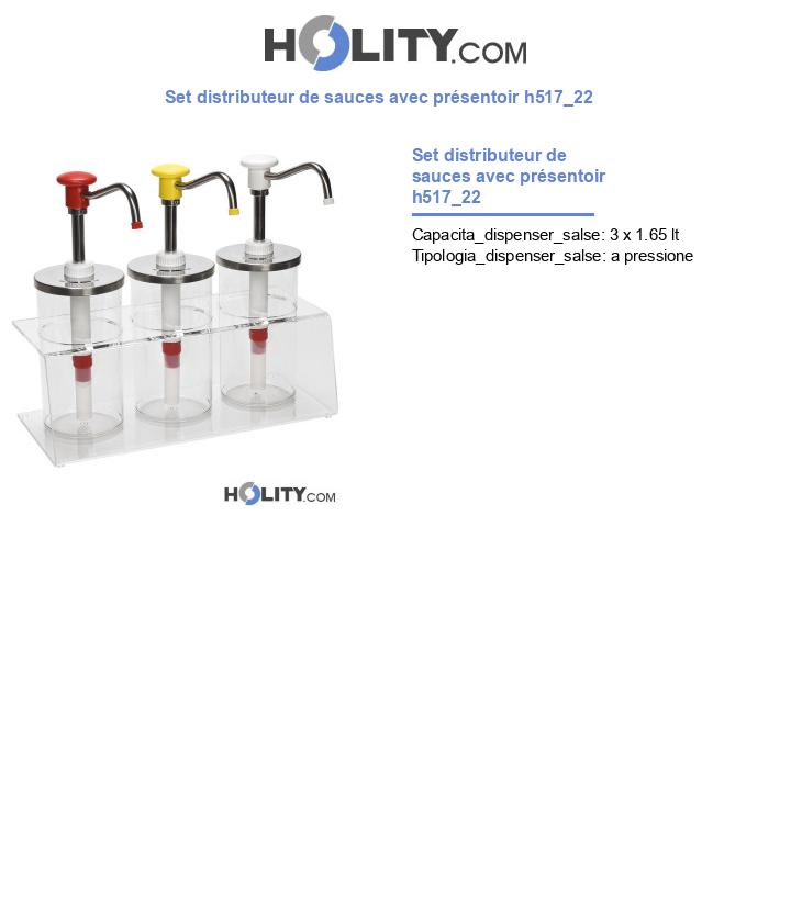 Set distributeur de sauces avec présentoir h517_22