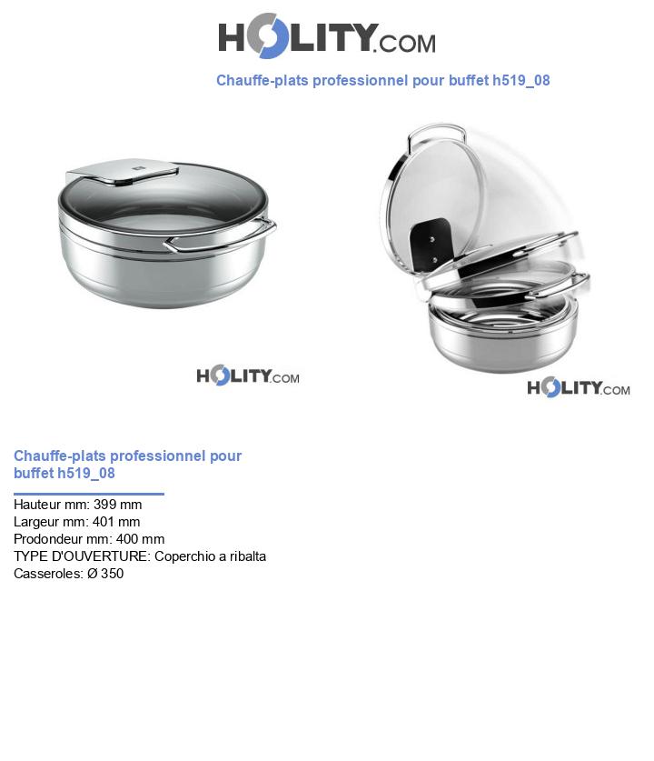 Chauffe-plats professionnel pour buffet h519_08